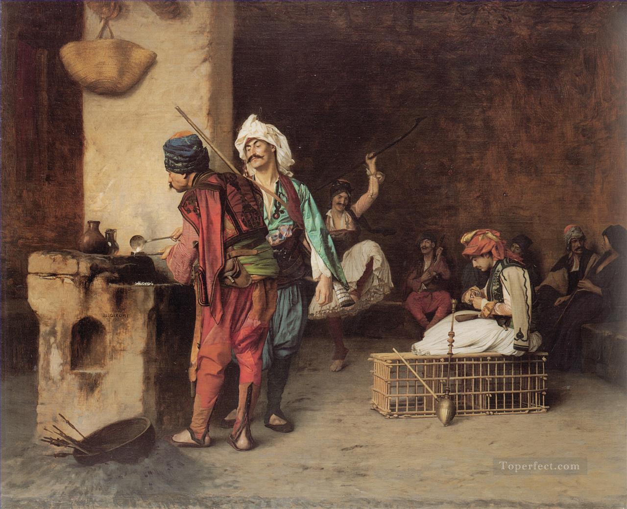 A Cafe in Cairo Greek Arabian Orientalism Jean Leon Gerome Oil Paintings
